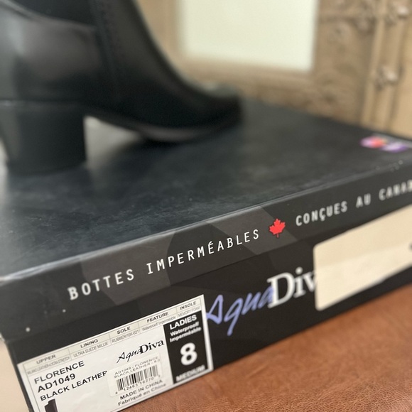 Aqua Diva Leather over the knee boots, waterproof & warm. Size 8, NIB - Picture 5 of 12